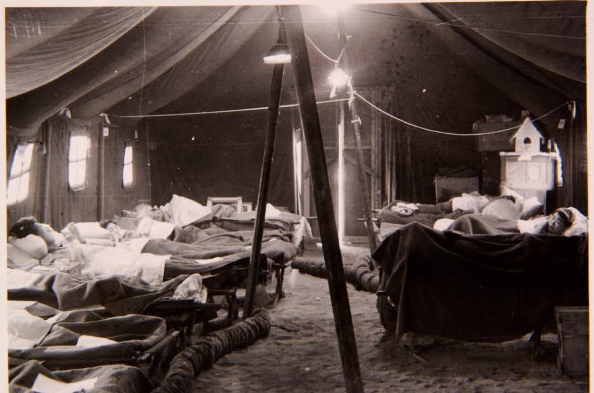 1953년 노르웨이 이동외과병원에서 휴식을 취하는 환자들 사진