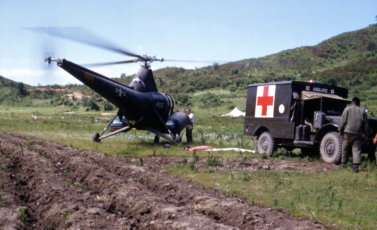 1952년 노르웨이 이동외과병원 헬리콥터 사진